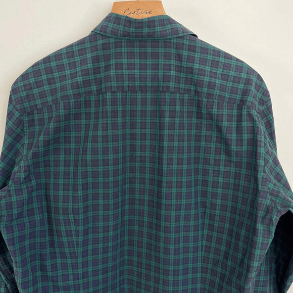 Le 31 Simons Men’s Large Green Blue Plaid Long Sleeve Casual Button Down Shirt - Picture 7 of 11